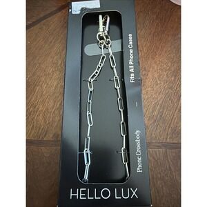 Hello Lux Phone Crossbody Strap Silver Paper Clip Chain Universal 51.2in